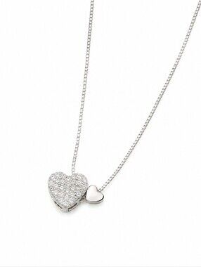 Dainty Silver Heart Necklace | Heart Pendant Necklace | Everyday Jewelry